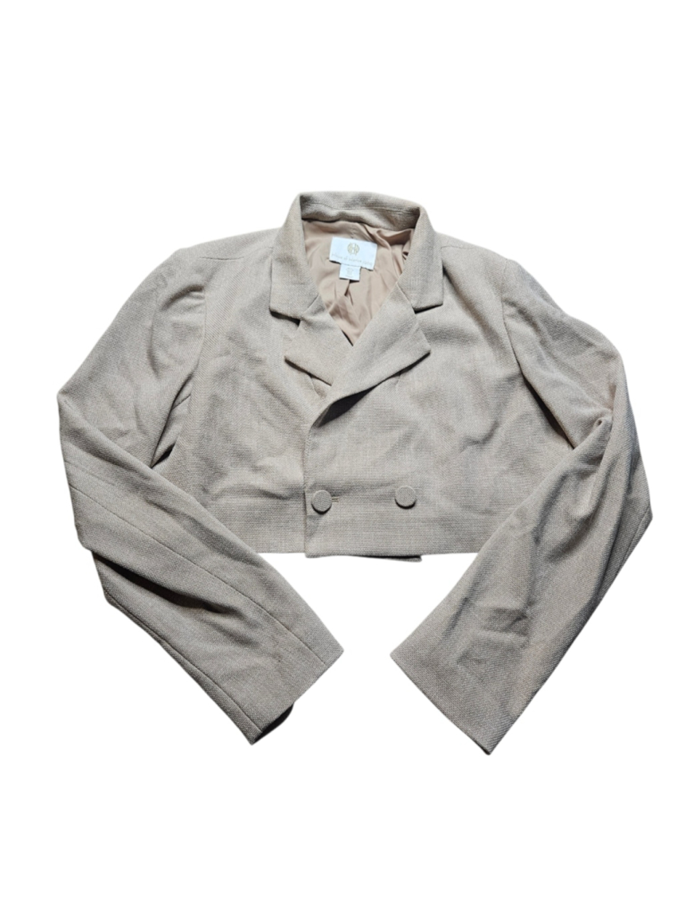 House of Harlow 1960 Large Beige Cropped Blazer Jacket - Picture 2 of 11